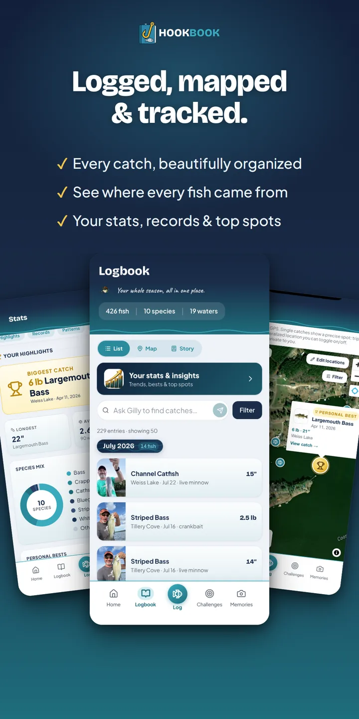 Your logbook and private catch map